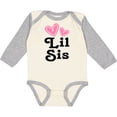 thumbnail image 3 of Inktastic Love Hearts Lil Sis Girls Long Sleeve Baby Bodysuit, 3 of 5