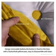 thumbnail image 4 of Rectangular Headboard Pillow Queen Bolster Pillow for Bed Back Rest Pillow for Sitting in Bed Daybed Pillows Back Support Pillow for Bed Reading Pillow Velvet, Yellow, 4 of 6