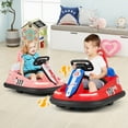 thumbnail image 2 of Costway 6V Electric Kids Ride-on Bumper Car with 360° Spinning Dual Motors 2 Speeds Pink, 2 of 9