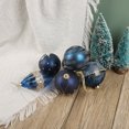 thumbnail image 4 of 4 bolas navideñas de lujo de cristal azul, adornos navideños que añaden un ambiente festivo a la decoración de tu hogar, porches y ventanas, 4 of 5