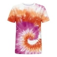 thumbnail image 4 of Dvprdro Men's Tie Dye Short Sleeve T-shirts Fashion Trendy Crew Neck Pullover Tops Casual Gym Sport Workout Tee Hot Pink XXXXL, 4 of 5