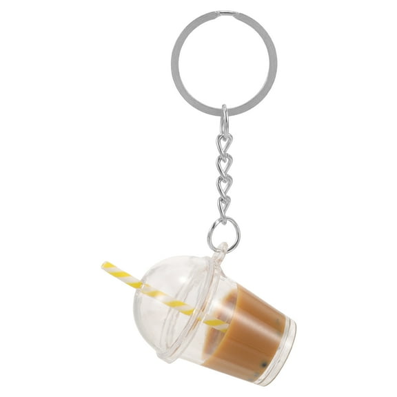 QIFULL Cute Coffee Milk Tea Cup Keychain Bubble Tea Accessories Hanging Pendant for Bags