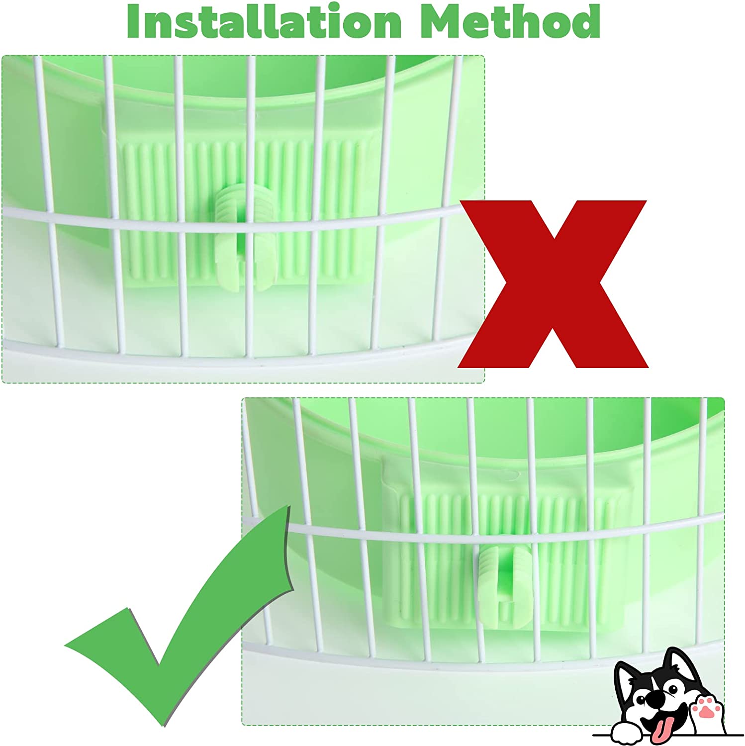 12-Pack Stainless Steel Hanging Crate Bowls - Removable Kennel Food Water Cups for Puppy Dog Cat Bird Ferret Rabbit Guinea Pig
