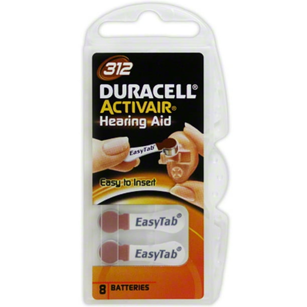 Duracell Size 312 Hearing Aid Batteries(4 packs of 8 Total of 32