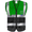 GreenBlack, variant on BeautyWill Class 2 High Visibility Safety Vest, 5 Pockets Reflective Work Vest with Zipper & ID Holder, Blue Black for Construction Work