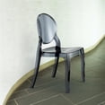thumbnail image 4 of Siesta Elizabeth Chaises de Salle à Manger en Polycarbonate, Noir Transparent (Ensemble de 2), 4 of 14