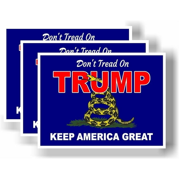 3 Pack Eco Don't Tread On Trump Donald Keep America Great MAGA Bumper Magnet 4 in x 3 in