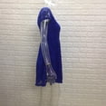 thumbnail image 6 of Women's Party Dress Short Sleeve Round Neck with Lace Trim Floral Elegant Cocktail Dress for Spring Fall Banquet Wedding Guest,Royal Blue,XL, 6 of 7