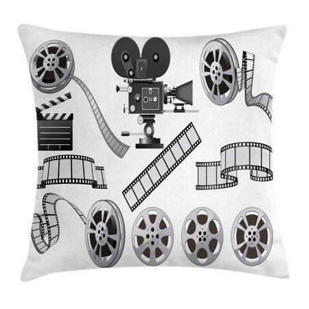 Movie Theater Throw Pillow Cushion Cover Movie Industry Themed
