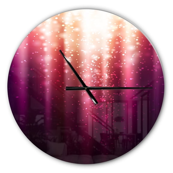 Designart 'Purple with Magic Light ' Modern wall clock
