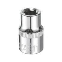 Uxcell E-Torx Socket 3/8" Drive E11 Star Socket 1.1" Length 6 Point Spline Sleeve