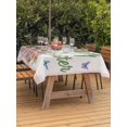 thumbnail image 2 of Happy Easter Outdoor Tablecloth - 60x120 Inch Rectangle Dining Table Cover, Spring Cute Rabbits Flowers Butterflies Pink Waterproof Outdoor Table Cloth with Umbrella Hole & Zipper for Picnic/Patio, 2 of 7