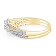thumbnail image 4 of 3 CT Round Cut White Cubic Zirconia Bridal Ring Set In 14K Yellow Gold Plated 925 Sterling Silver (Color: White, Clarity: VVS1-VVS2, 3.00 Cttw) -4, 4 of 6