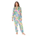 thumbnail image 4 of joogoo Tie Dye Swirl Green Unisex Adults Onesies Pajamas Jumpsuits L, 4 of 7