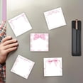 thumbnail image 4 of 9Pcs Pink Bow Sticky Notes Watercolor Bowknot Square Self Adhesive Notepad Removable Memo Pad or Home Classroom Office Party Decor, 4 of 6