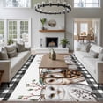 thumbnail image 4 of Cute Owls Area Rug 6x9 Washable Rug Non Slip Winter Vintage Animals Berry Black Plaid Large Area Rug Soft Stainresistant Indoor Floor Carpet for Living Room Bedroom Home Office Dining Room Nursery, 4 of 8