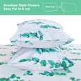 thumbnail image 3 of Floral Printed Sheet Set King Soft Microfiber Botanical Bed Sheets Extra Deep Pocket Pieces, 3 of 6