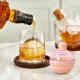 thumbnail image 4 of Máquina para hacer bolas de hielo - Moldes para cubitos de hielo con bombillas y tapas para whisky (rosa) Likrtyny Para estrenar, 4 of 8