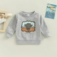 thumbnail image 3 of URMAGIC Infant Sweatshirt Toddler Crewneck Sweater Newborn Baby Boy Clothes Cattle Printed Fall Spring Pullover 0-3 Years, 3 of 8