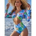 thumbnail image 4 of ALove Women Long Sleeve Rash Guard UV UPF 50+ Swim Top Bathing Swimsuits, 4 of 6