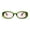 Green Pink, variant on Narrow Oval Clout Style Mod Plastic Womens Sunglasses Tortoise Brown