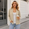 thumbnail image 4 of UQJfacai Knit Cardigan Sweater For Women Classic Long Sleeve Open Front Lightweight Jacket Fall Layering Outwear, 4 of 6