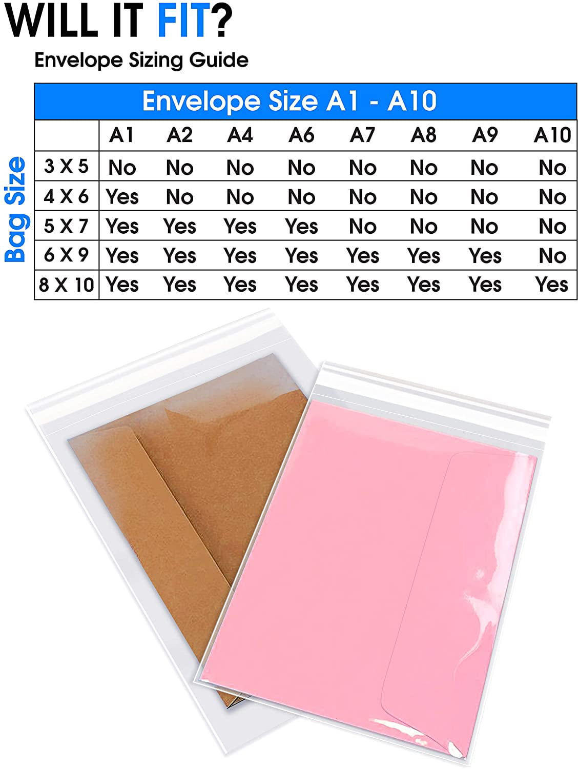200 Pcs 4 x 6 Thick Clear Resealable Cellopane Self Adhesive Seal Bags Packaging Bakery Cookie Envelopes Photo Cards Gifts Cellophane Poly Bags 