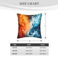 thumbnail image 4 of Fotbe Red And Blue Waves Pattern Velvet Decorative Throw Pillow Covers with Elegant Piping, Soft Plush Cushion Cover for Sofa, Bed, Car, Office-20"x20", 4 of 8