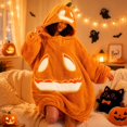 thumbnail image 4 of Wearable Blanket Hoodie for Men Women Soft Flannel with Oversized Pocket Christmas Halloween Pumpkin Suit Couple Matching Outfits Cozy Lounge Wear, 4 of 9