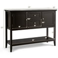 thumbnail image 2 of Costway Buffet Bahut Table Console en Bois avec Tiroirs et Armoires de Rangement Brun, 2 of 10
