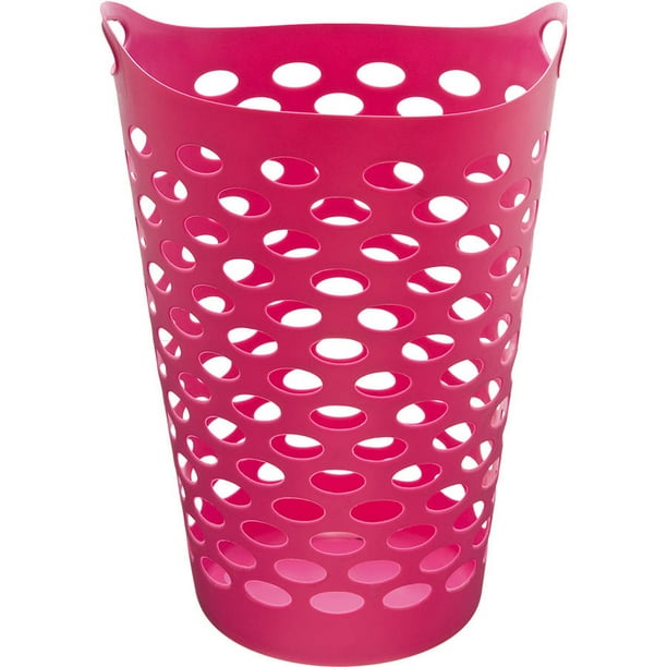 Mainstays Flexible Laundry Hampers, Fuchsia