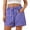 Purple, variant on Costeam Womens Striped Drawstring Casual Shorts Dual Side Pockets Elastic Waist Adjustable Tie Loose Fit Summer Beach Daily Wear Short Bottoms