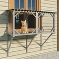 thumbnail image 3 of Cat Window Box 43.3 Inch with Waterproof Roof for Safe Outdoor Viewing & Napping - Strong Spruce Wood Catio for Large Cats, 3 of 9