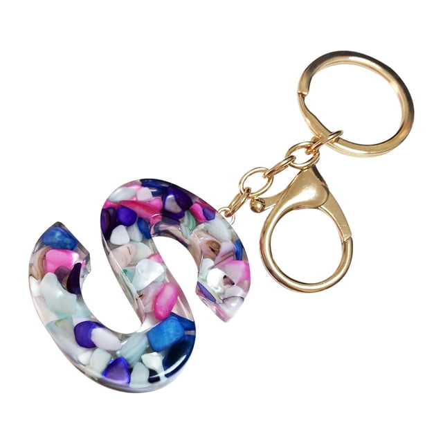 mtvxesu Keychain Rings Mother's Day Custom Creative Keyring Clasp 26 English Letter Pendant Keyring Sale