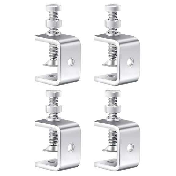 4Pcs C-Clamp Set,Heavy Duty C Clamps with Adjustable Knob Industrial Strength C Clamp for Woodworking, Welding