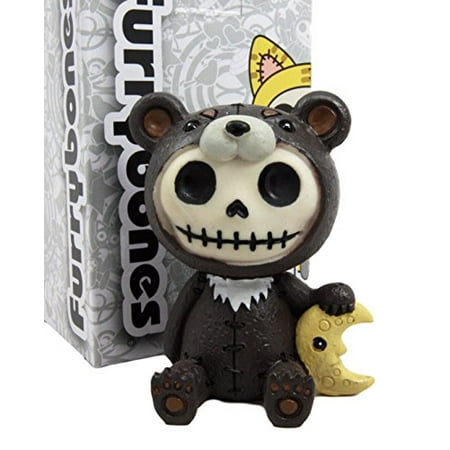 Ebros Gift Furry Bones Kuma The Black Teddy Bear Costume Skeleton Monster Collectible Figurine
