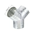 thumbnail image 2 of Uxcell 6 Inch 3 Way Duct Splitter Y Connector Air Vent Duct Hose Exhaust Pipe Adapter, 2 of 5