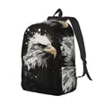 thumbnail image 2 of Balery Ink Style Bald Eagle Vintage Canvas Backpack for Men and Women - Large Capacity, Durable Travel Laptop Bag for School, Work, Hiking, and Outdoor Activities-Small, 2 of 7