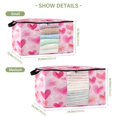 thumbnail image 2 of Foldable Clothes Storage Bags Clothes Organizer Bin with Clear Windows for Clothes Bedding Hand-drawn Hearts, 2 of 6