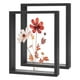 thumbnail image 1 of Paquete de 2 Marcos de Flores Prensadas de Madera, Marco de Imagen Flotante de Acrílico Doble de 6 x 8 Pulgadas para Flores Secas/Mesa/DIY/Artesanías [Negro], 1 of 7