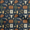 thumbnail image 1 of oneOone Silk Tabby Teal Blue Fabric Cowboy Fabric For Sewing Printed Craft Fabric By The Yard 42 Inch Wide, 1 of 5