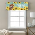 thumbnail image 3 of Funny Tiger Sunflower Valance Curtain for Windows Cartoon Summer Animal Floral Rod Pocket Curtain Valances Short Window Treatments Panels for Kitchen Bathroom Laundry Room Basement 60 x 18 Inch, 3 of 9