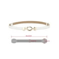 thumbnail image 3 of INSPIRE CHIC Women's Metal Buckle Adjustable Thin High Waist Belts White-round Buckle 22"-39"*3/8"(L*W), 3 of 5