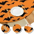 thumbnail image 4 of Pumpkin Patch Design Halloween Elastic Edge Round Table Cover for 44 Inch Table - Snug Fit for Party Dining, 4 of 6