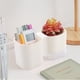 thumbnail image 4 of Inteprter Portalápices 2 en 1, caja de almacenamiento de maquillaje, organizador de escritorio desmontable, caja de almacenamiento de cepillos, maceta Jardín y Patio Blanco Inteprter HA005200-02, 4 of 6