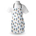 thumbnail image 4 of Ice Cream Apron, Cones Summer Flavors Freshness Flowers Hearts Pastel Cartoon, Unisex Kitchen Bib with Adjustable Neck for Cooking Gardening, Adult Size, Pale Blue Tan and Pale Yellow, by Ambesonne, 4 of 4