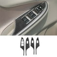thumbnail image 1 of Real Bright Soft Car Interior Carbon Fiber Sticker Decoration4Pcs Carbon Fiber Interior Door Control Cover For Toyota Corolla 2006-2012Auto Car Protection Interior Accessories, 1 of 9