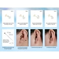 thumbnail image 4 of Limerencia G23 Titanium Hypoallergenic Flat Back Stud Earrings, 18g Push-In Jewelry, 2 Pack, 4 of 7