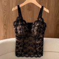 thumbnail image 4 of breaise Women's Lace Cami Crop Top Trendy Sleeveless Camisole Bralette Shirt Slim Fit V Neck Going Out Tank Tops, 4 of 5