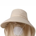 thumbnail image 4 of Noric Women Summer Sun Hat with Face Cover Shield Neck Flap Wide Brim UPF 50+ UV Protection Foldable Hats for Gardening Fishing Outdoor, 4 of 6